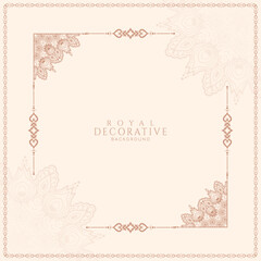 Classic elegant floral frame decorative background