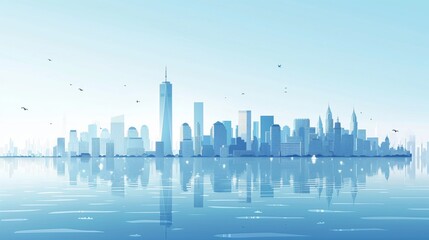 Background illustration of a bustling harbor, with ships and cranes against a vivid seascape, perfect for a maritime-themed event banner.