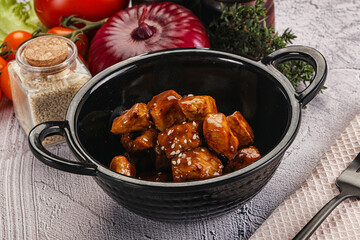 Chicken fillet with soya teriyaki sauce