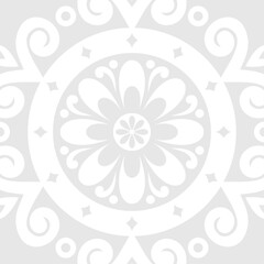 Background pattern with ethnic floral ornament