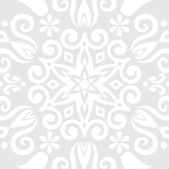Background pattern with ethnic floral ornament