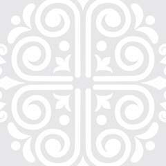 Background pattern with ethnic floral ornament