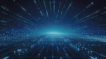 Obraz premium Futuristic digital grid background
