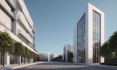 Obraz premium modern office building in the city