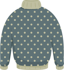 Knitted turtleneck sweater with a polka dot pattern, perfect for staying warm and stylish during the colder months © nsit0108