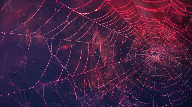 Spider neet web background illustration generated by ai