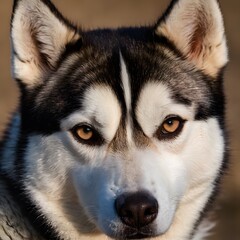 Obraz premium siberian husky portrait