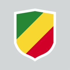 Congo Flag Shield Shape Frame