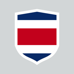 Costa Rica Flag Shield Shape Frame