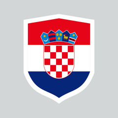 Croatia Flag Shield Shape Frame