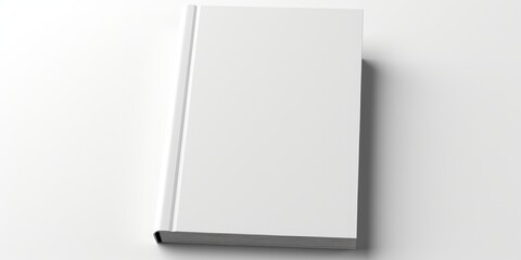 Blank Book Cover Mockup on White Background