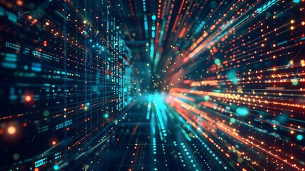 Naklejka premium Digital Noise Chaos - Abstract Glitch Effects and Distortions for Modern Interference Concept