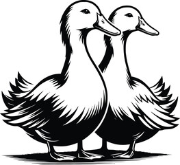 Duck goose silhouette vector png. Vector illustration duck png. transparent background