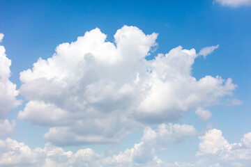 White clouds on a blue sky