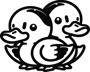 Duck goose silhouette vector png. Vector illustration duck png. transparent background