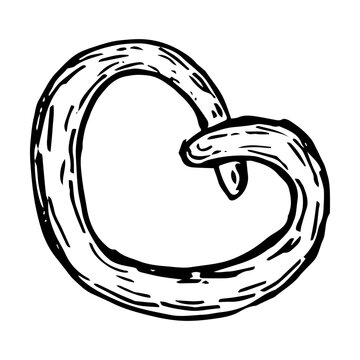 recommend clip art: Bread or pastry vector illustration in hand drawn sketch. Engraving element of wheat product for bakery shop.