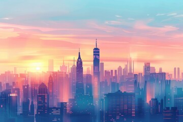 Obraz premium illustration city
