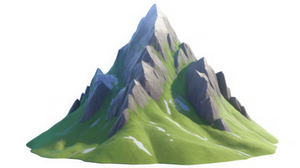 3D mountain with transparent background