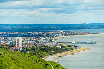 Unterwegs an der Südküste von England zwischen Beachy Head und Birling Gap bei Eastbourne -...
