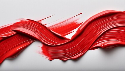 赤い絵の具のストローク