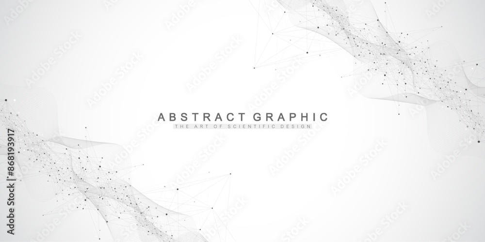 Poster Global network connection banner design template. Header social network communication in the global business concept. Big data visualization. Internet technology
