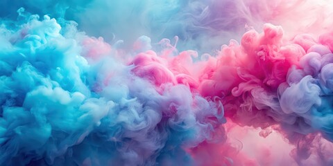 Fototapeta premium Pastel background created from pink and blue smoke clouds, pastel, background, multicoloured, pink, blue, smoke, clouds
