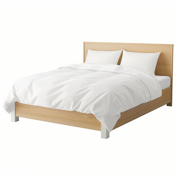 bed on white background