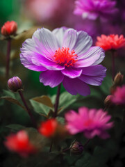 Beautiful elegant delicate flowers background