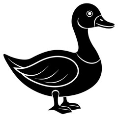 Beautiful duck silhouette vector illustration.