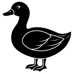 Beautiful duck silhouette vector illustration.