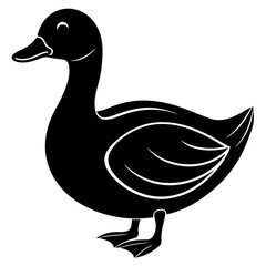 Beautiful duck silhouette vector illustration.