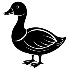 Beautiful duck silhouette vector illustration.