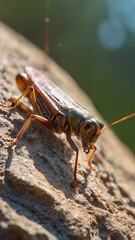 A Cricket On A Rock