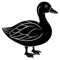 Beautiful duck silhouette vector illustration.