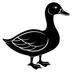 Beautiful duck silhouette vector illustration.