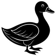 Beautiful duck silhouette vector illustration.
