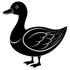 Beautiful duck silhouette vector illustration.