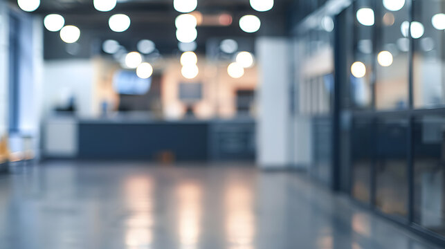 blured background of police office
