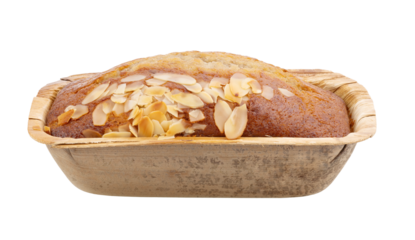 banana cake homemade on transparent png