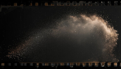 Vintage Film Texture Background with Heavy Grain, Dust, and Light Leak Effects