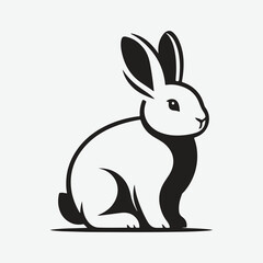 Obraz premium Elegant Rabbit Silhouette Icon - Perfect for Design Projects