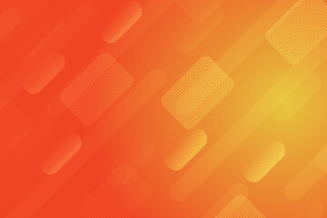 Orange graphic background with geometric shapes and diagonal. Colorful digital technology pattern.