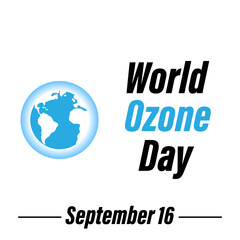 World Day for the Protection of the Earth's Protective Ozone Layer. White background and vector graphics