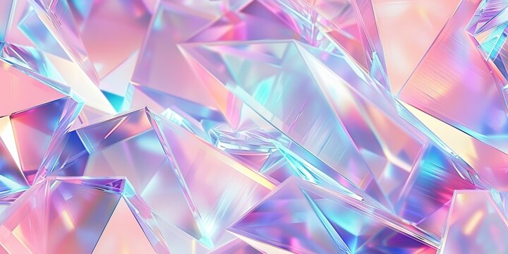 fondo cristales y prismas iridiscentes
