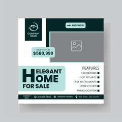 Modern Real state Home rent social media post Sale or carousel design template