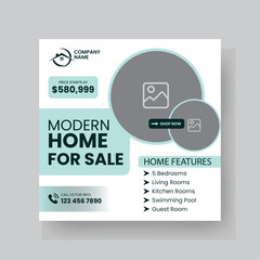 Modern Real state Home rent social media post Sale or carousel design template