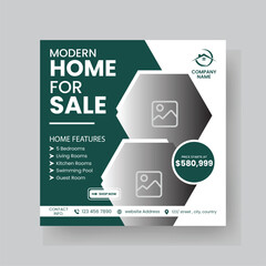 Modern Real state Home rent social media post Sale or carousel design template