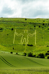 Kurzer Zwischenstop am landschaftlichen Highlight Long Man of Wilmington - Sussex - Vereinigtes...