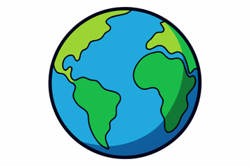 Globe earth planet vector illustration