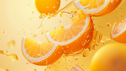 Fresh, lush, vibrant orange, Generative AI,新鮮で瑞々しい躍動感あふれるオレンジ、Generative AI、